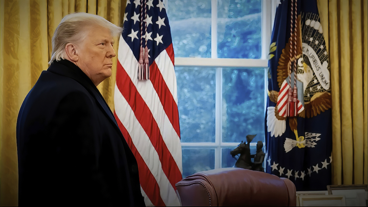 Trump on Jan. 6 in oval office looking off to the side, 1-6-2021