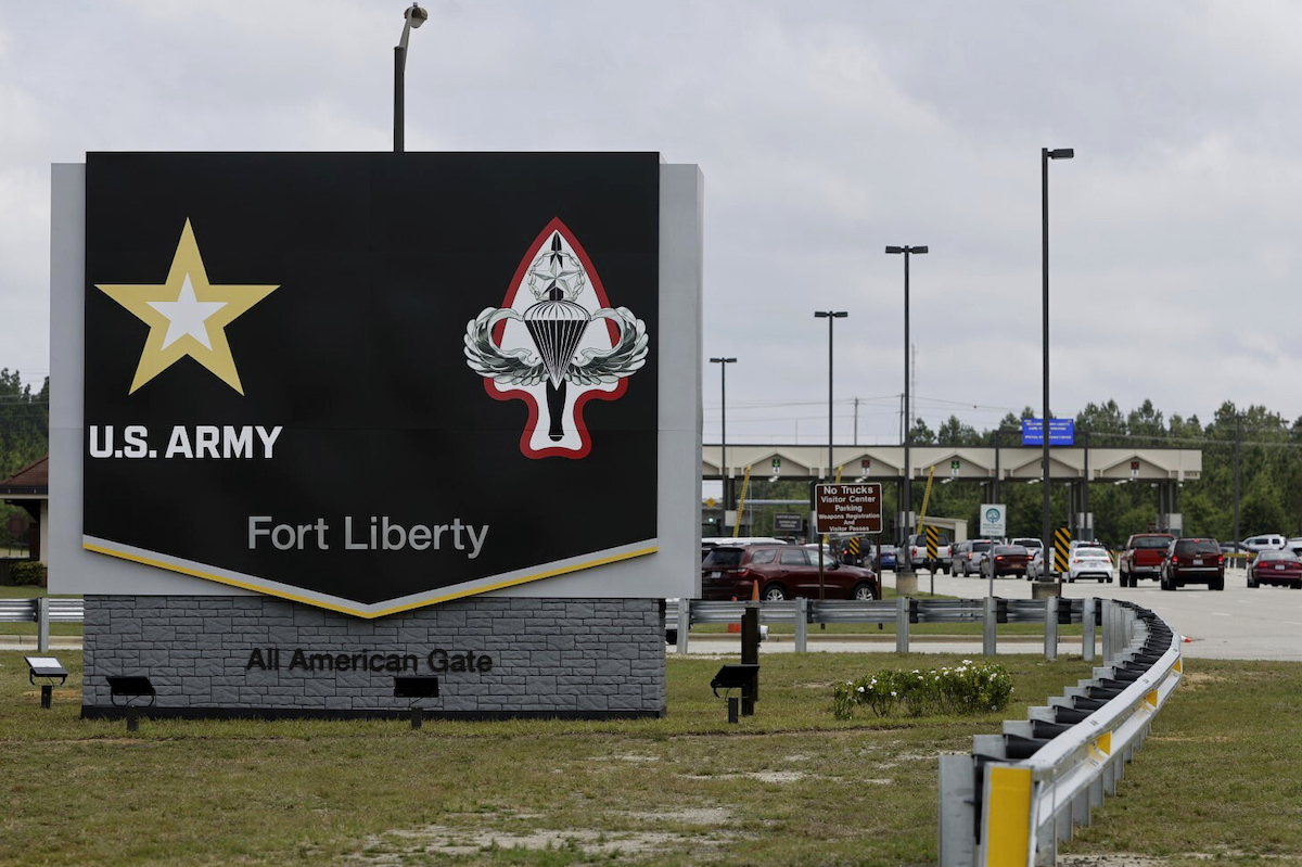 Fort Bragg renaming sign