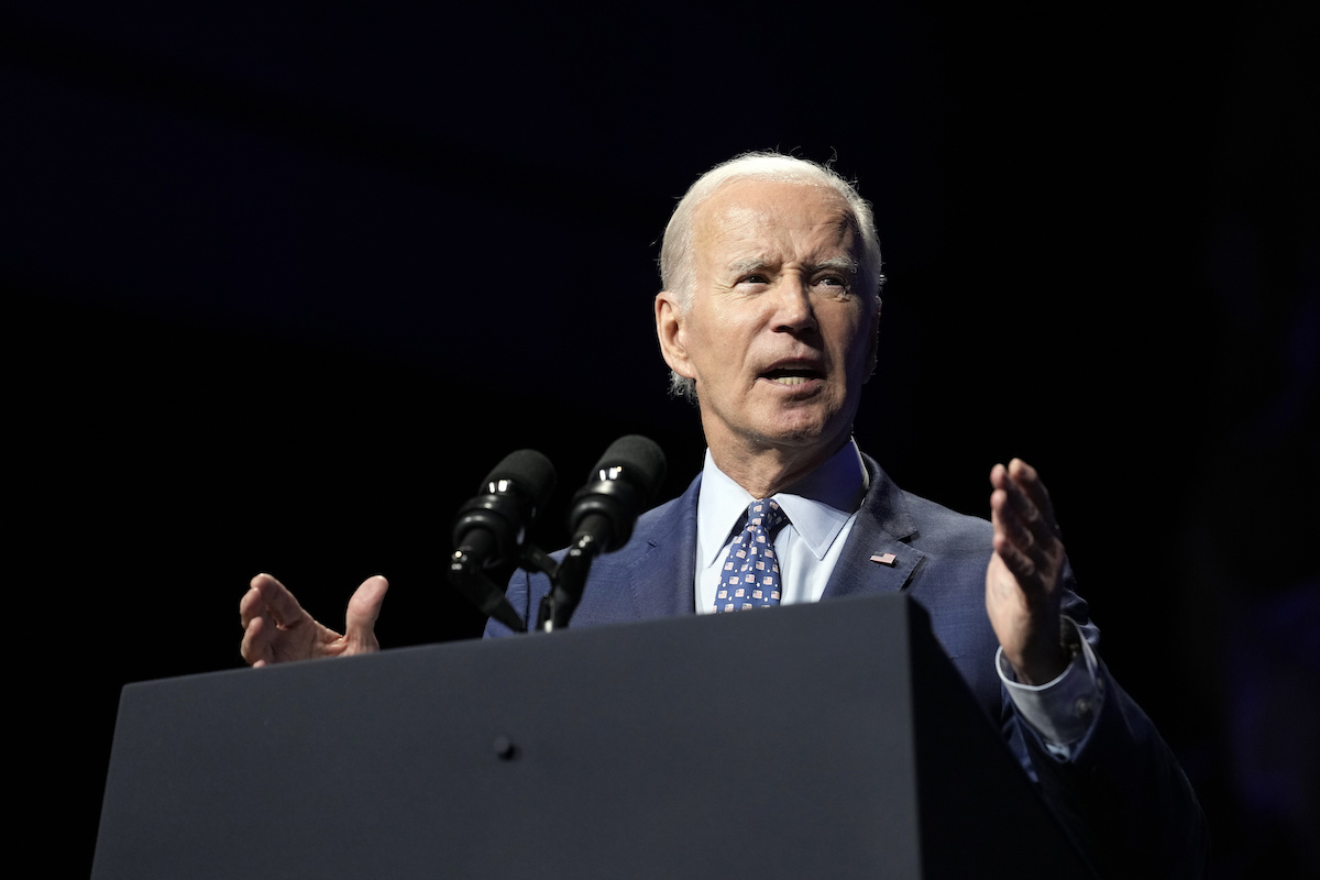 Photo of Biden at the League of Conservation Voters