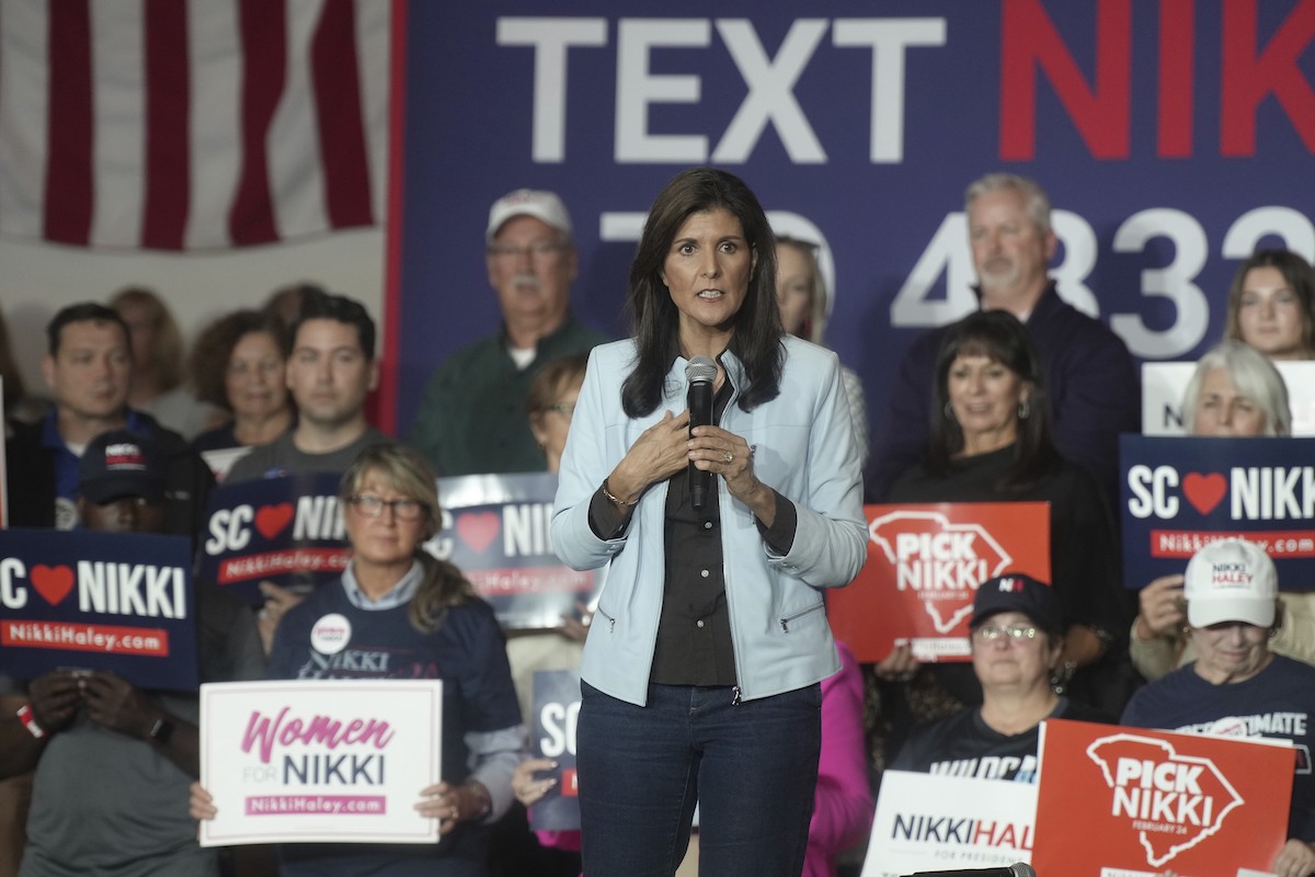 Former U.N. Ambassador Nikki Haley in Bluffton, S.C., 11-27-2023