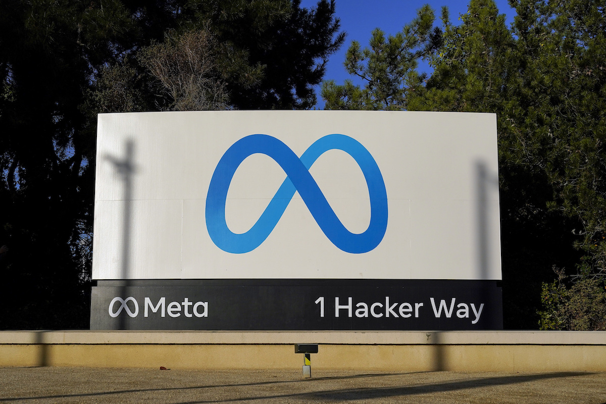 El logo de Meta en California 11-9-2022.