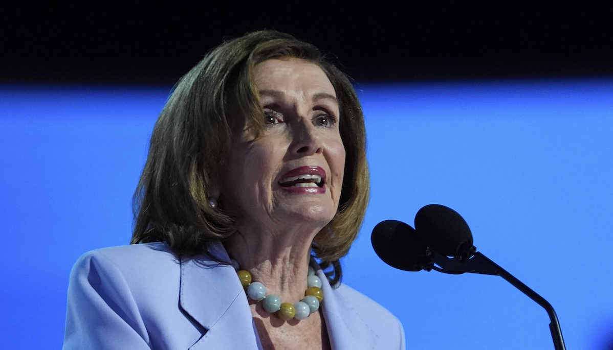 Nancy Pelosi at the Democratic National Convention in Chicago, 09-21-24