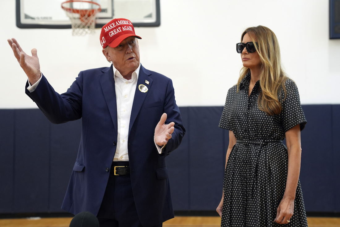 Imagen de los Trumps votando en Palm Beach el 5 de noviembre