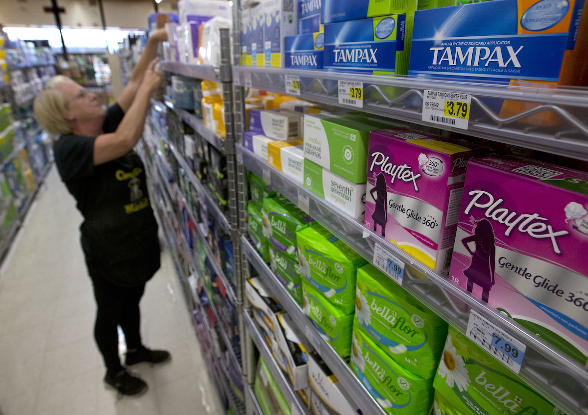 tampon shelves 2016 restocking