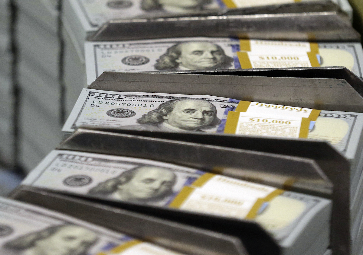 Stacks of bills