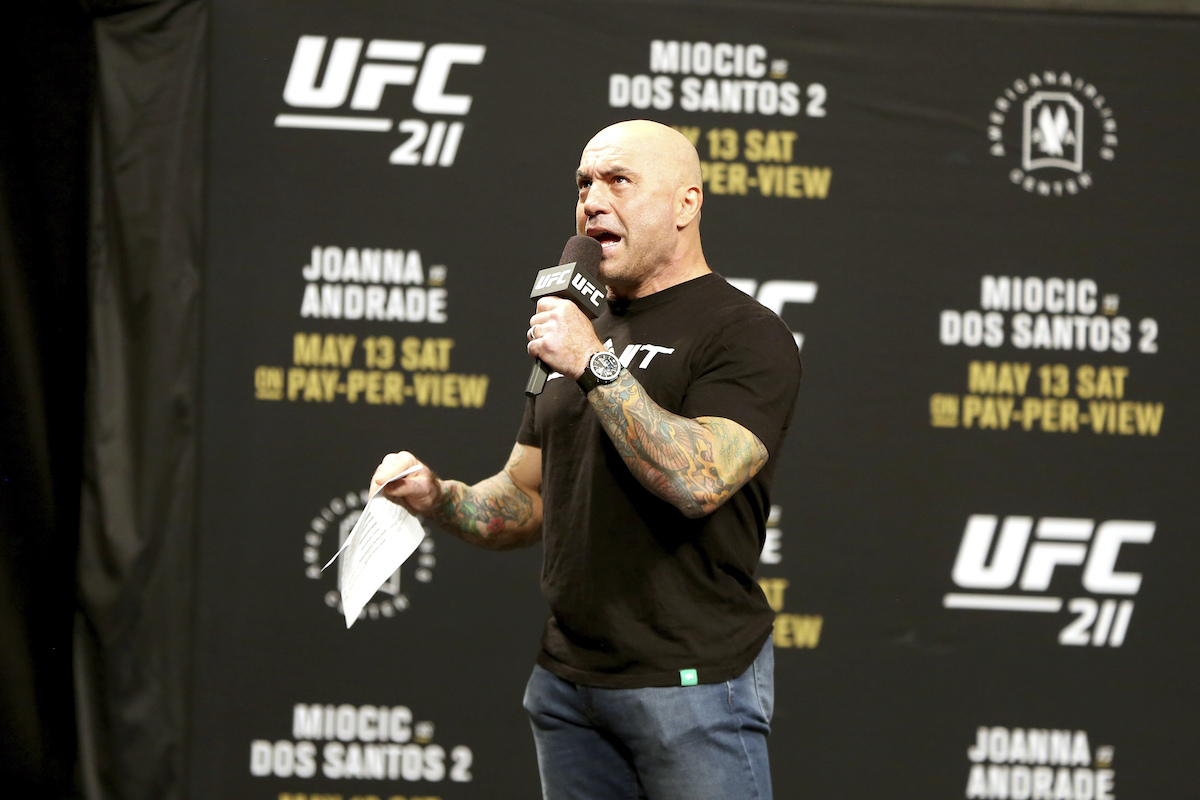 Joe Rogan UFC art for vaccine check