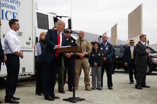 trump border wall prototypes tour