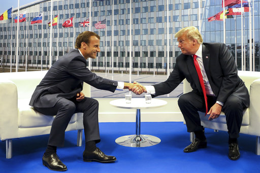 Trump Macron NATO