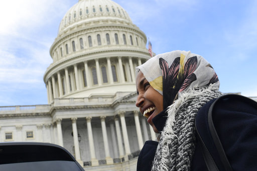 ilhan omar in front of capitol hill