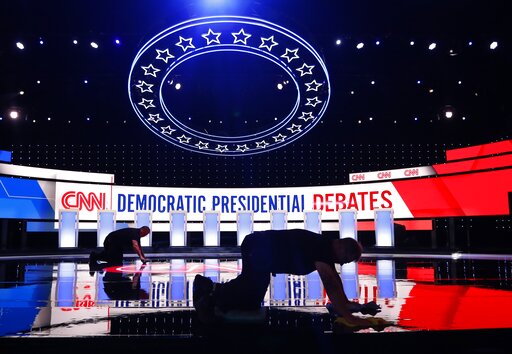 AP empty stage CNN debate Detroit