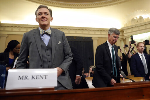George Kent and William Taylor sitting before testifying impeachment hearing Nov 13 2019