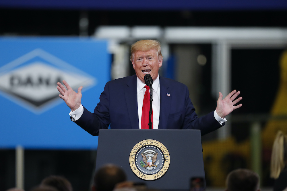 Trump speaks at Dana Inc.