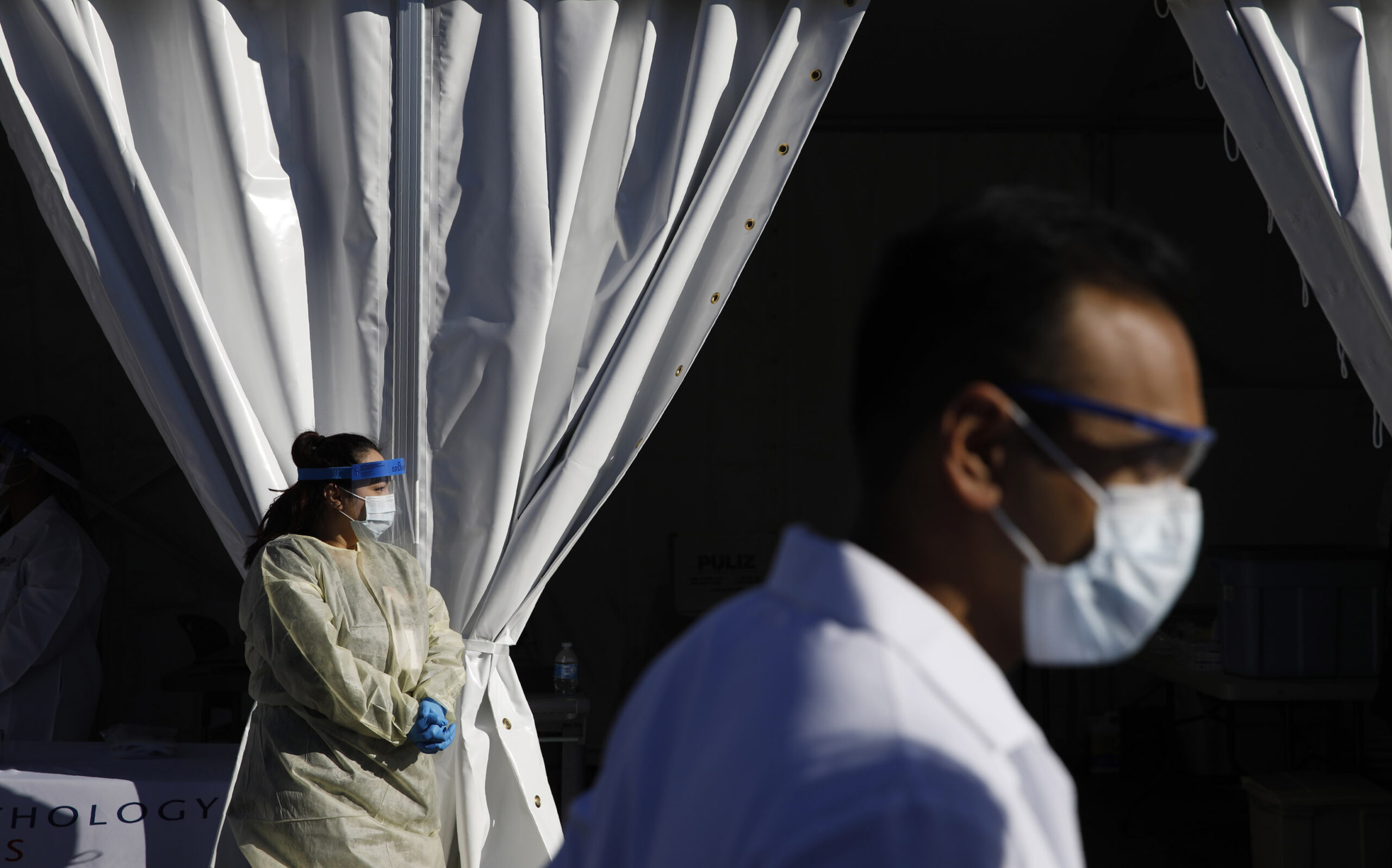 Coronavirus drive-through testing