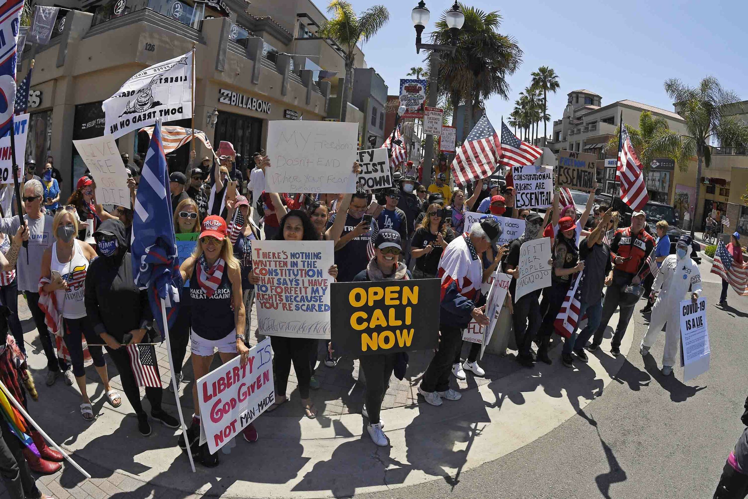California reopen protest