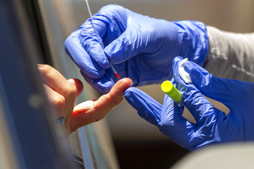 Antibody test finger