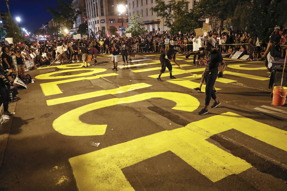 Defund Police DC street mural