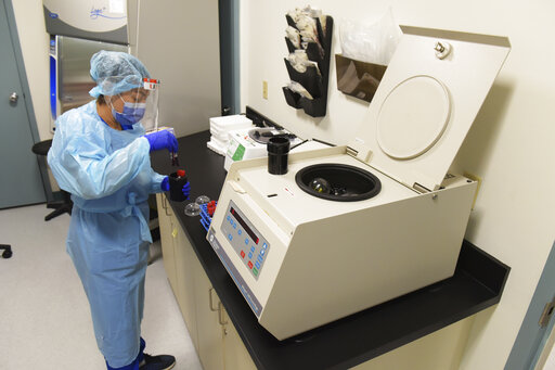 Covid vaccine lab tech