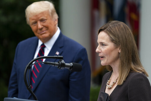 Trump and Barrett Rose Garden