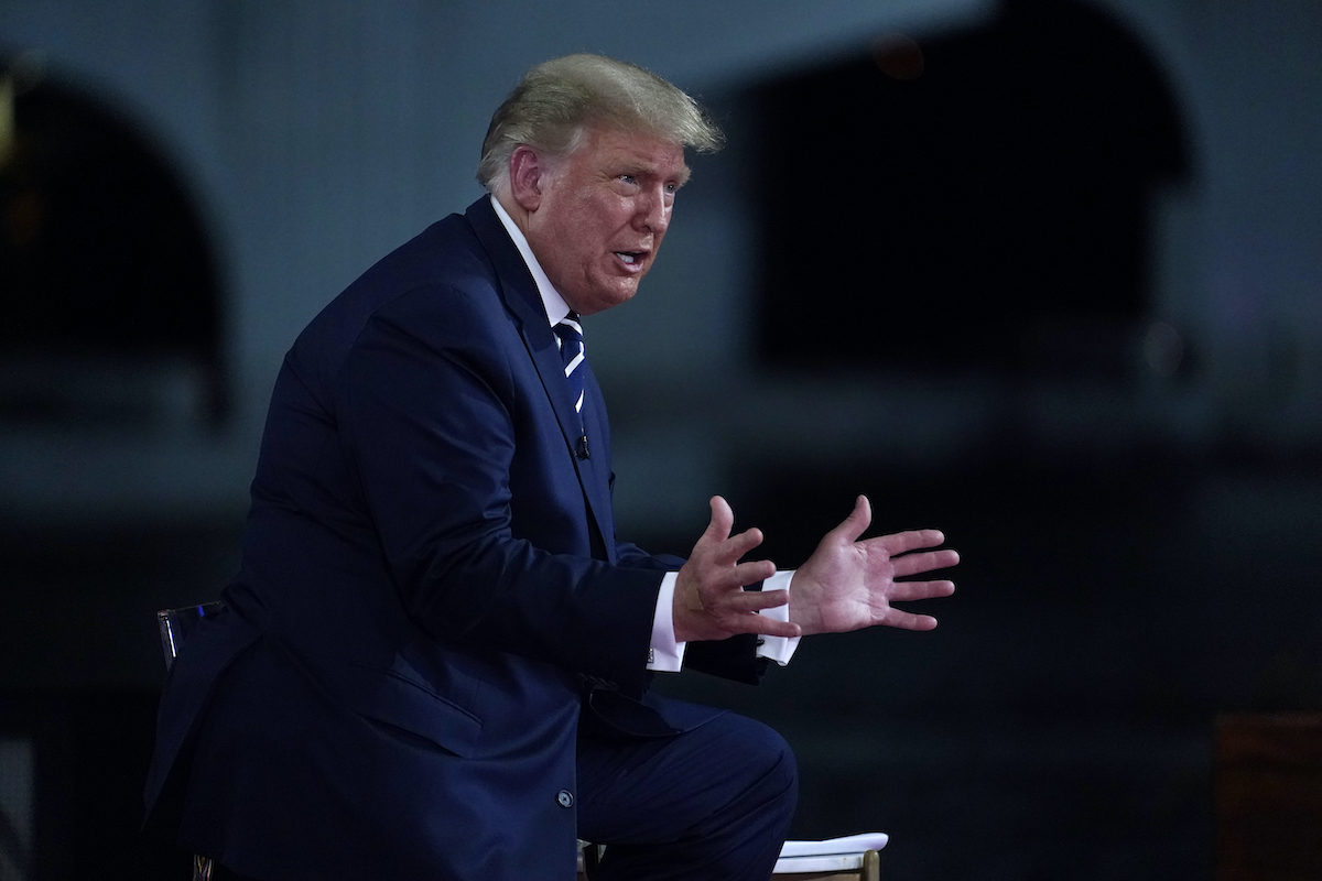 trump close up at miami town hall