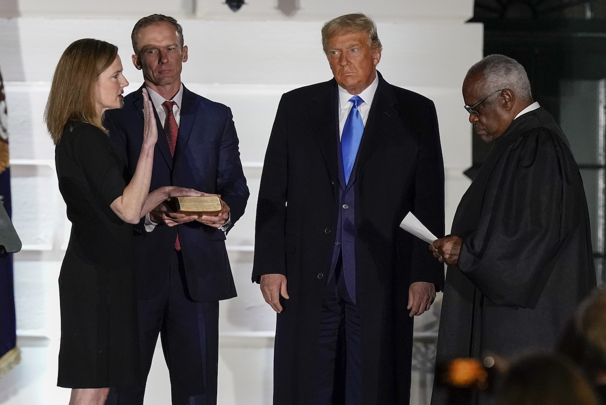 Trump and Coney Barrett for SCOTUS race check