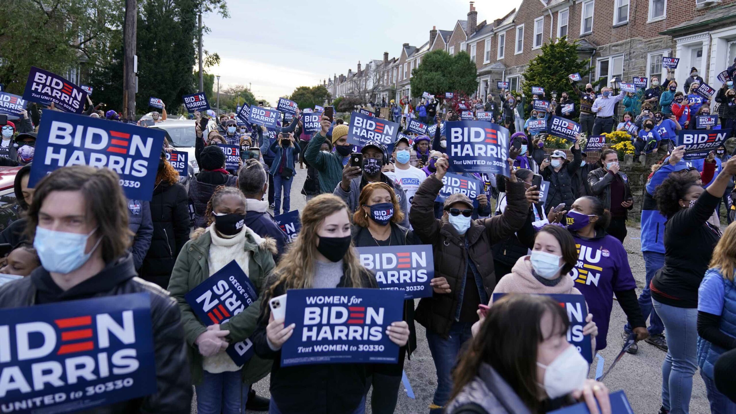 Biden supporters in Philly