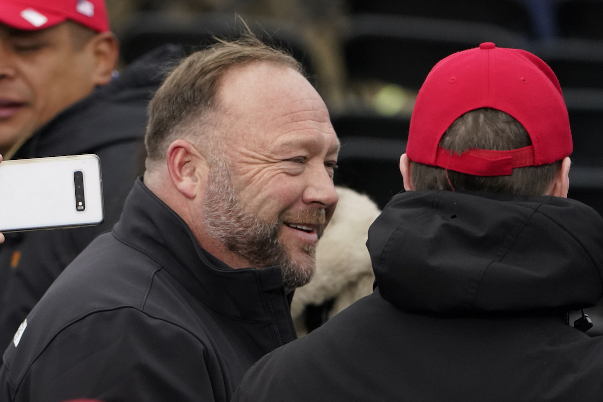 Alex Jones Jan. 6 art for 9/11 conspiracy theories story
