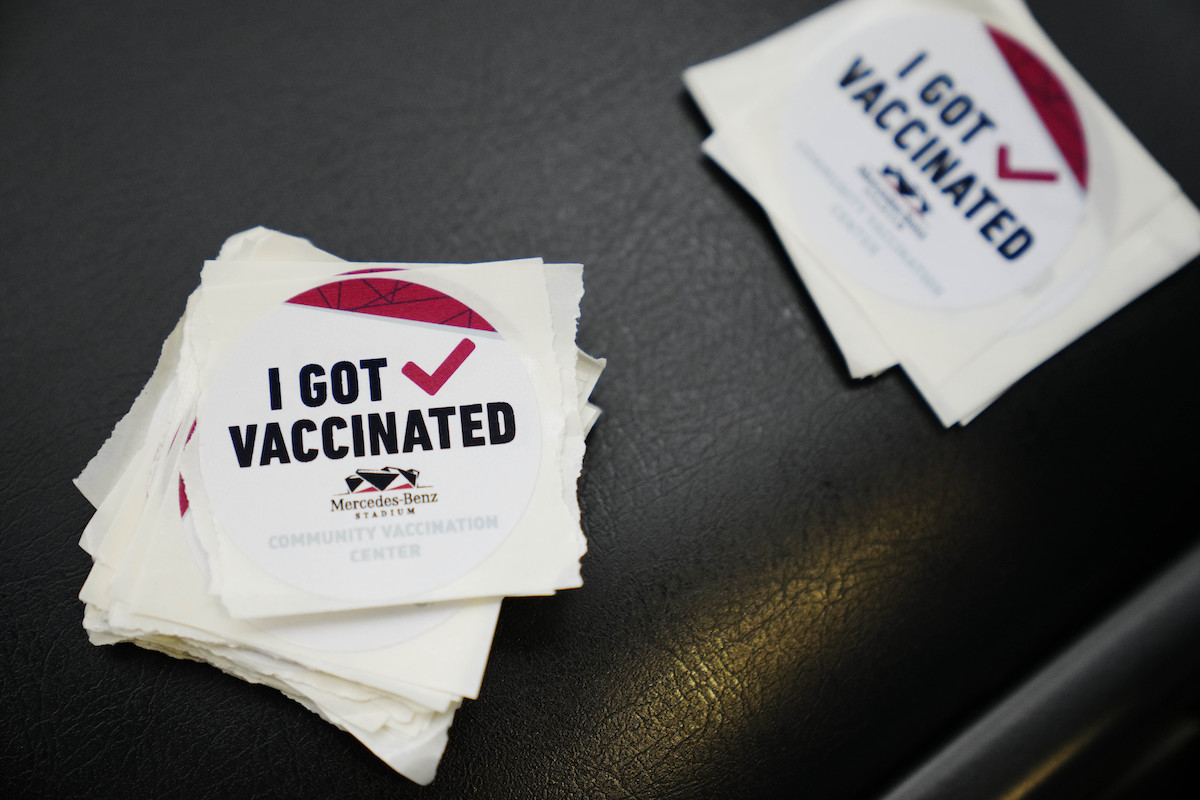 Vaccine stickers Georgia 'I got vaccinated'