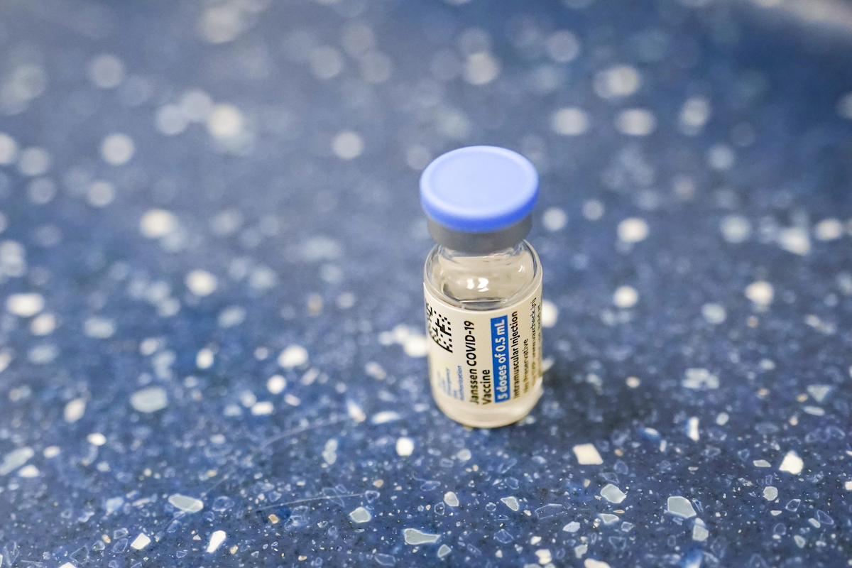 J&J vaccine vial Uniondale March 31, 2021, art