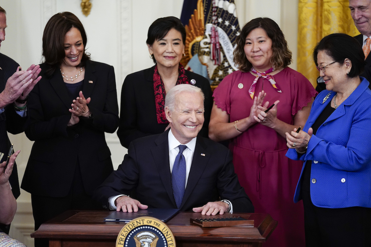 Biden Hate Crimes Act signing May 20, 2021 art
