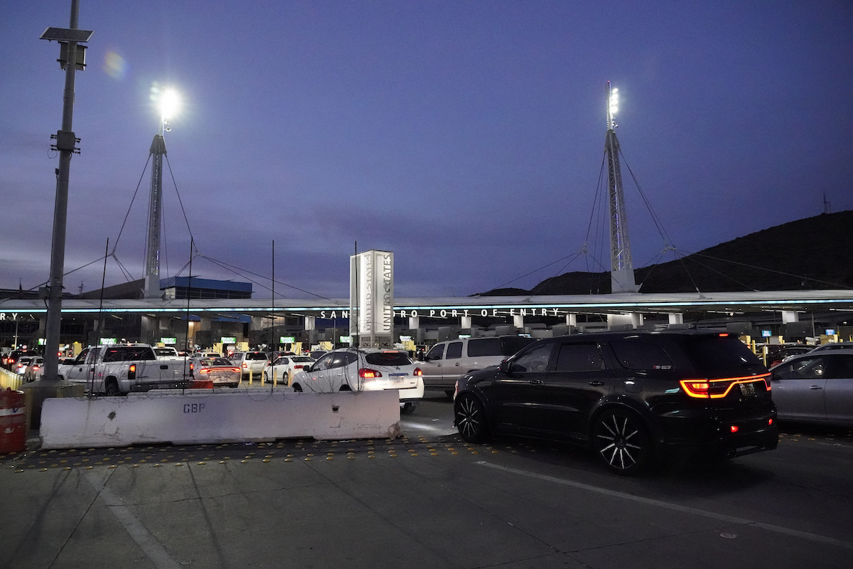 Cars entering San Ysidro POE March 2022