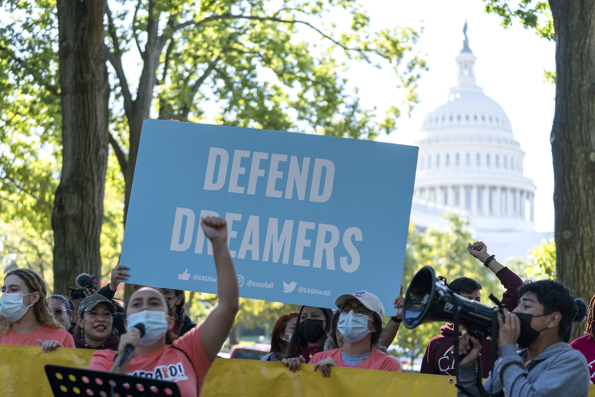 DACA March outside capitol on Oct. 10, 2022