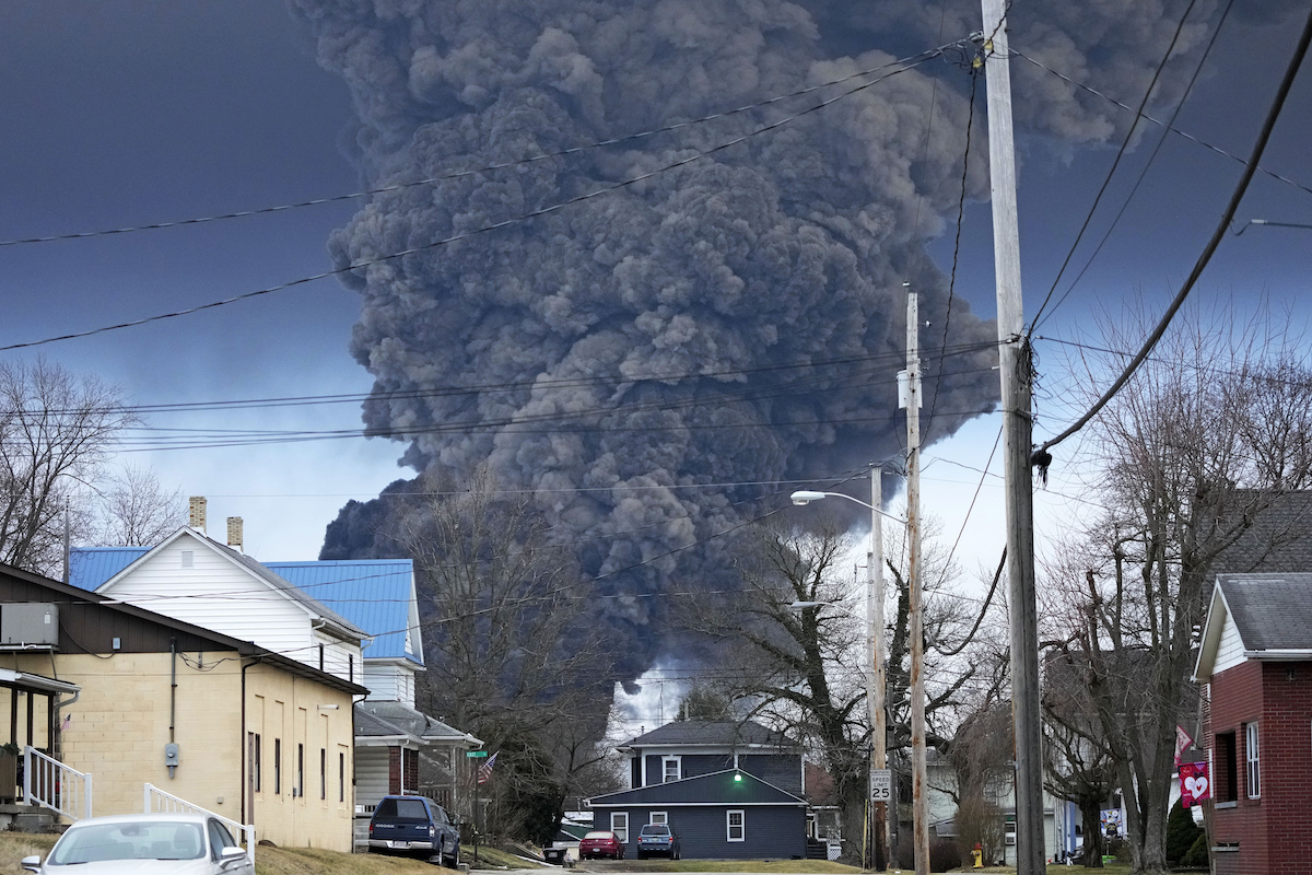 East Palestine smoke