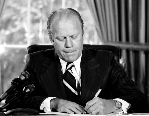 Ford pardons Nixon
