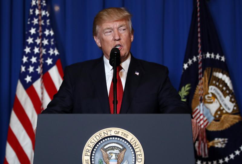 Trump announcing Syria attack