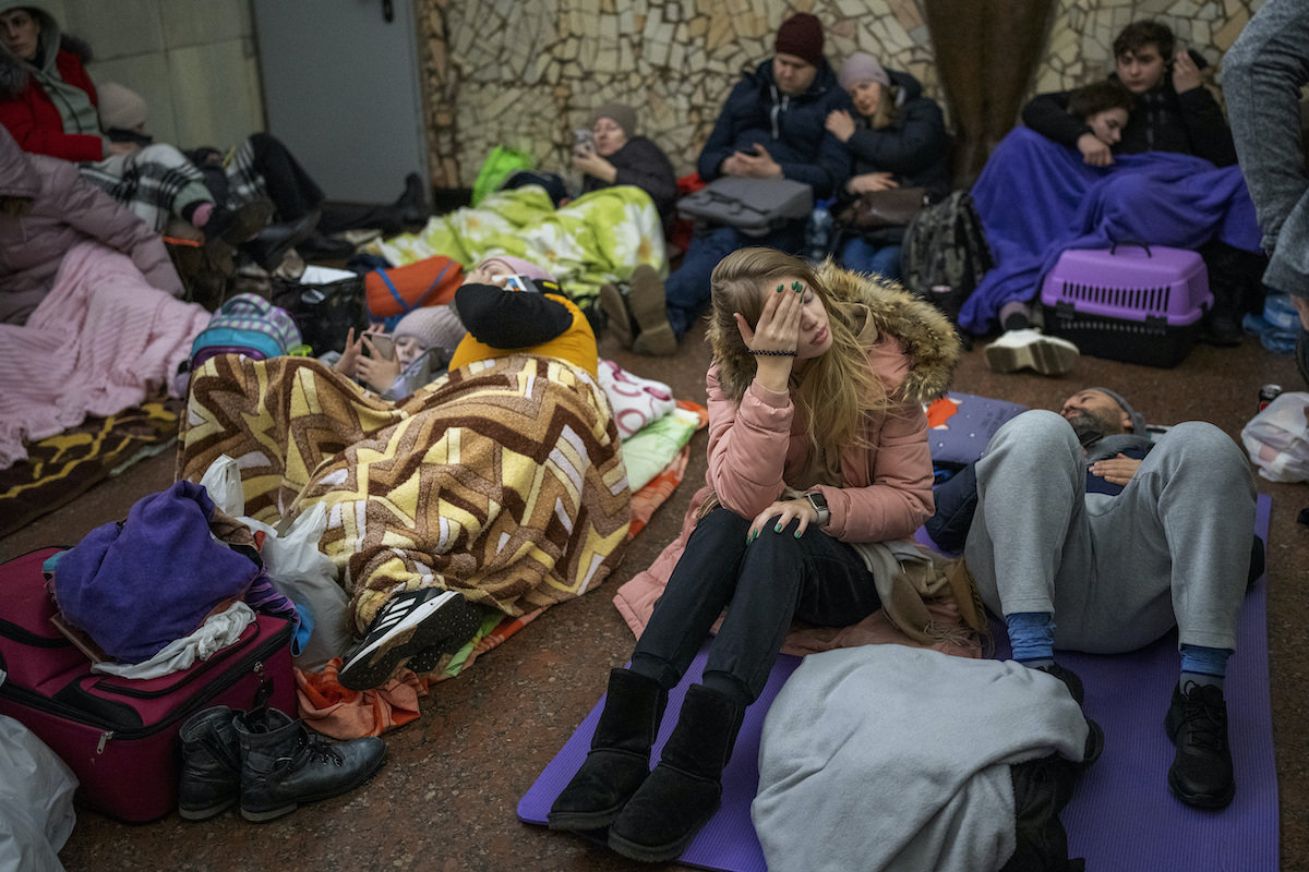 Kyiv bomb shelter Feb 2022