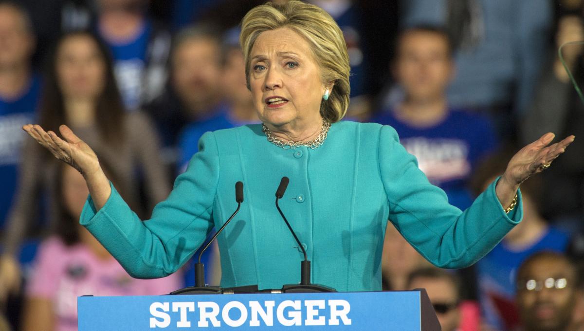 Hillary hands up