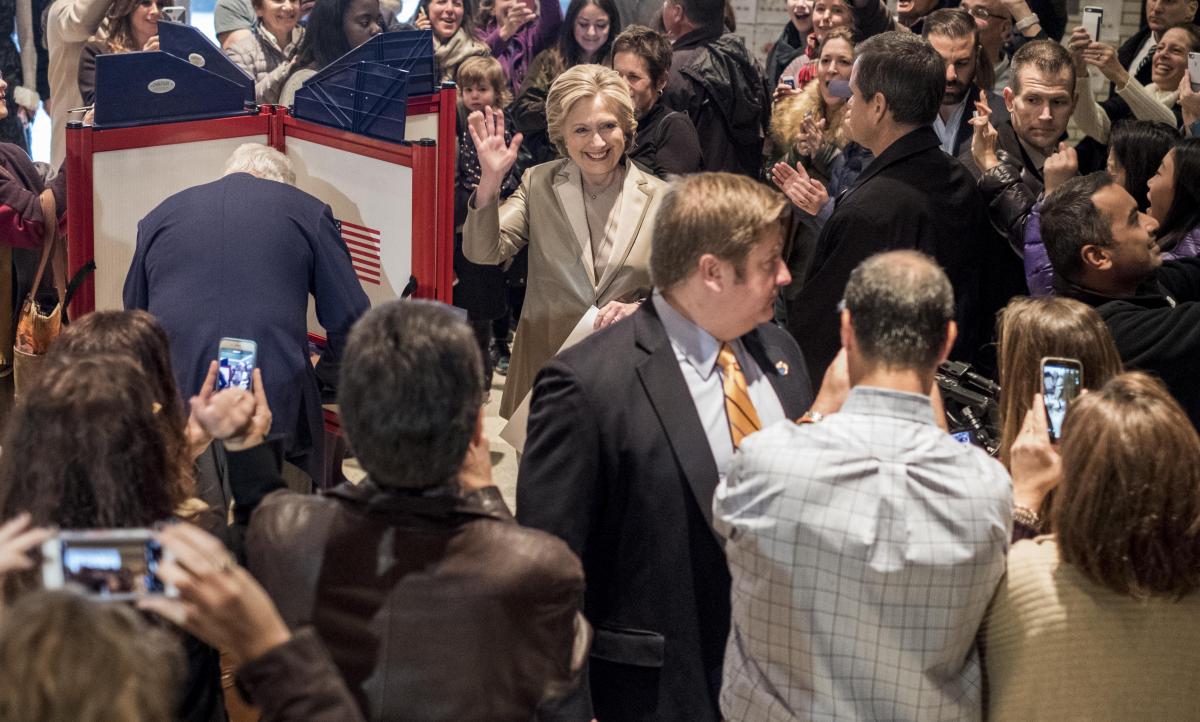 Hillary Clinton voting