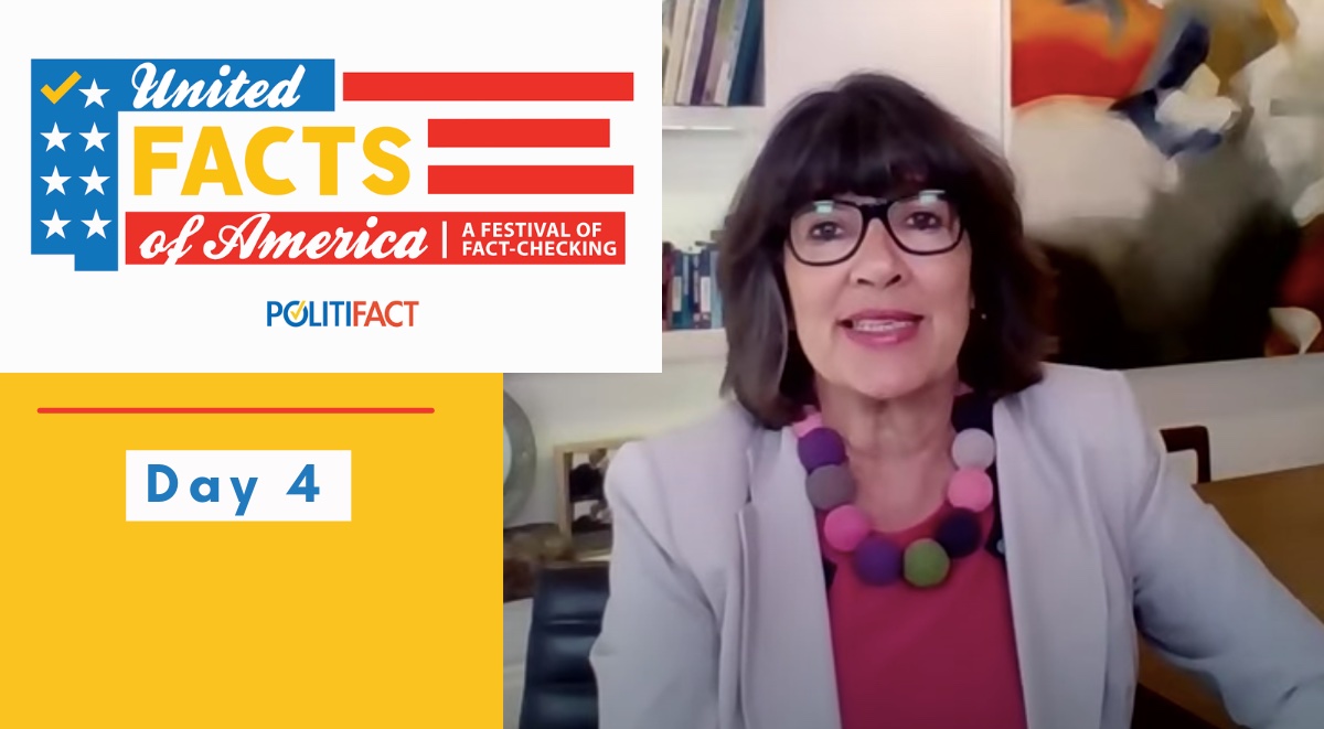 Christiane Amanpour and UFA logo