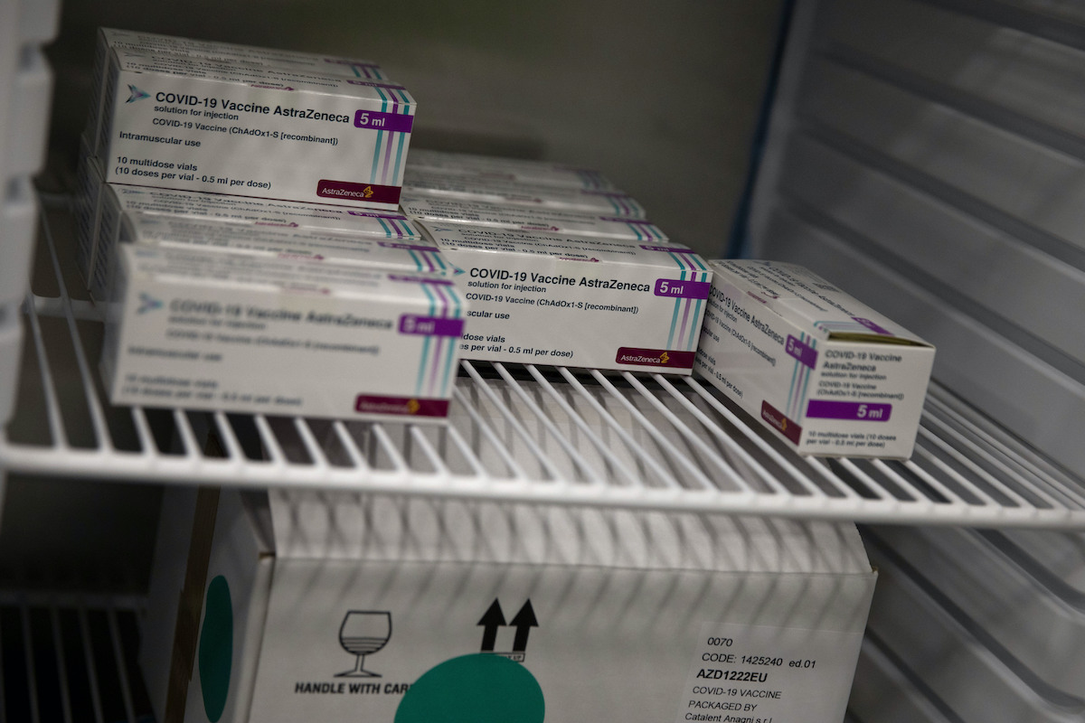 AstraZeneca boxes storedin facility