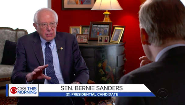 Sanders kickoff CBS interview