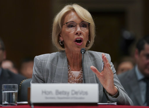 Betsy DeVos testified June 5, 2018