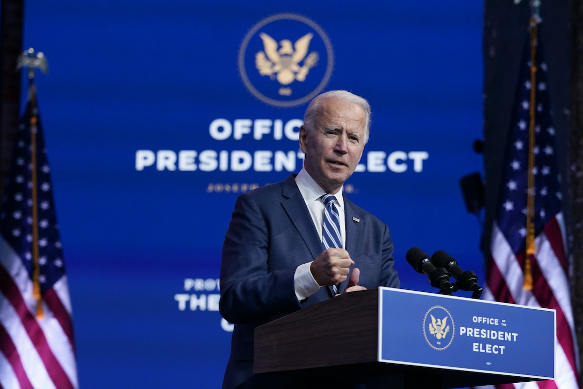 Biden president-elect Nov. 10