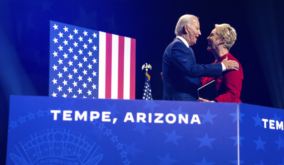 Cindy McCain and President Joe Biden, in Tempe, Arizona, 9-28-2023