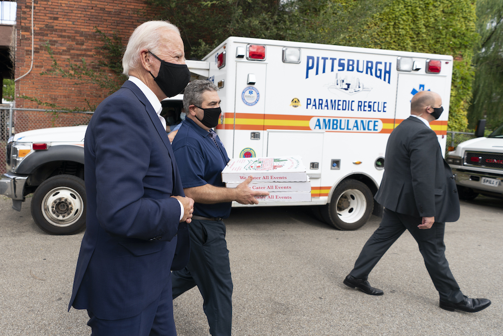 Biden arrives Pittsburgh