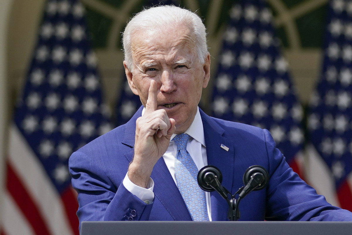Joe Biden speaks in rose garden 4-8-21