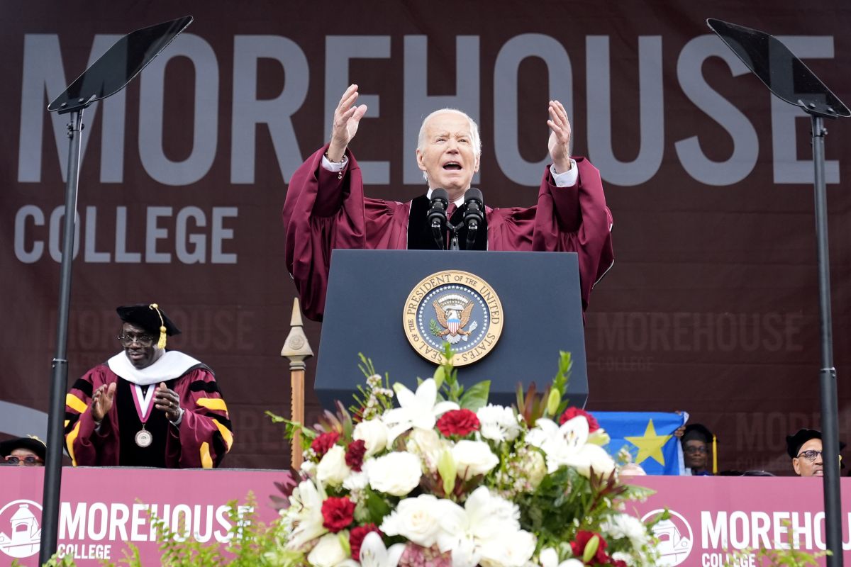 Joe Biden speaks at Morehouse College , 5-19-2024