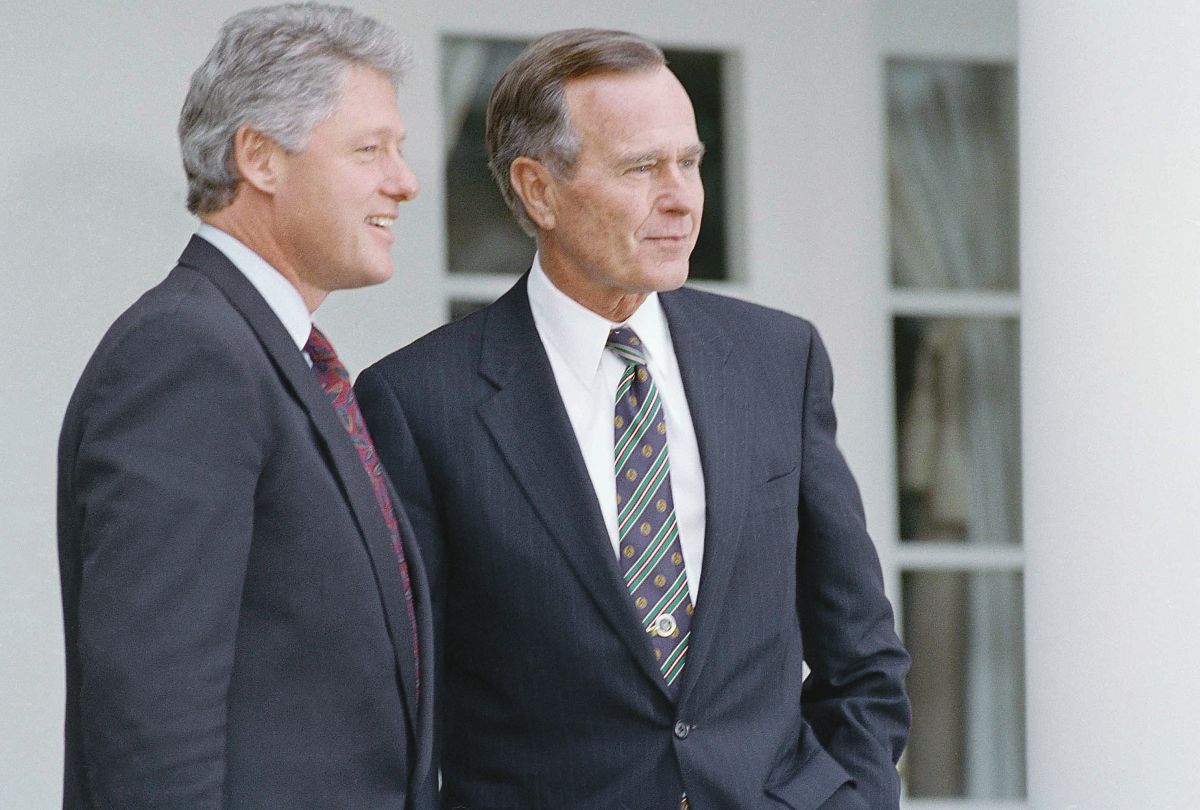 Bill Clinton and George H.W. Bush