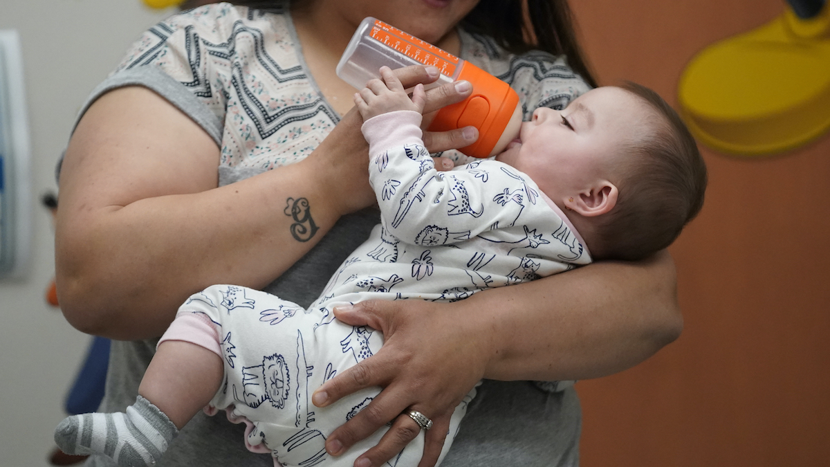 Bottle-fed baby