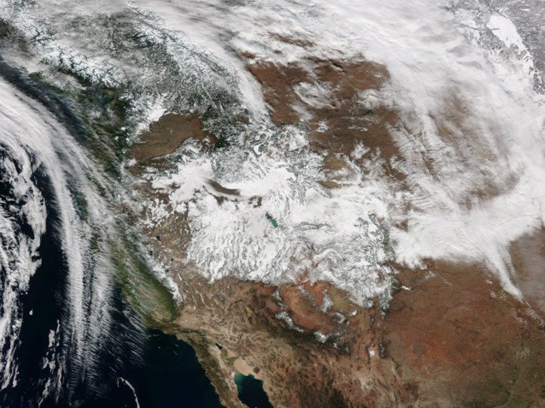 Snow cover across Western U.S.