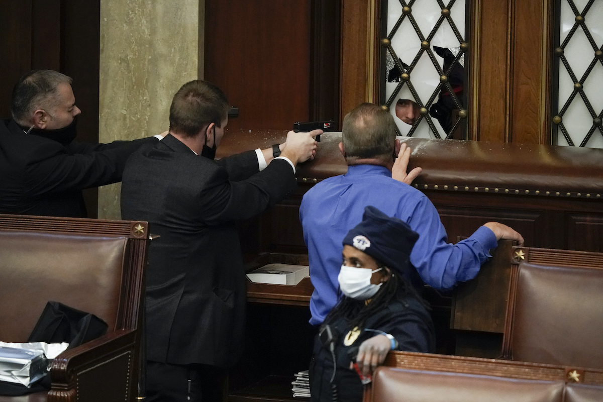 Guns drawn in the US House